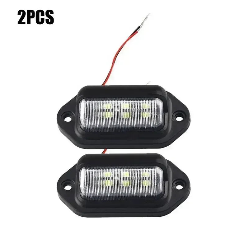 1/2pcs Truck Side Marker Lights 6 LED Bulbs 12V 24V For SUV Truck Trailer Van Tag Step Lamp Motorcycle Signal Lamp Universal