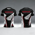 Honda Themed Commemorative Short Sleeved T-Shirt Trendy Car Fan Collection Daily Wear Mechanical Hot Blooded Sports Neat Clean