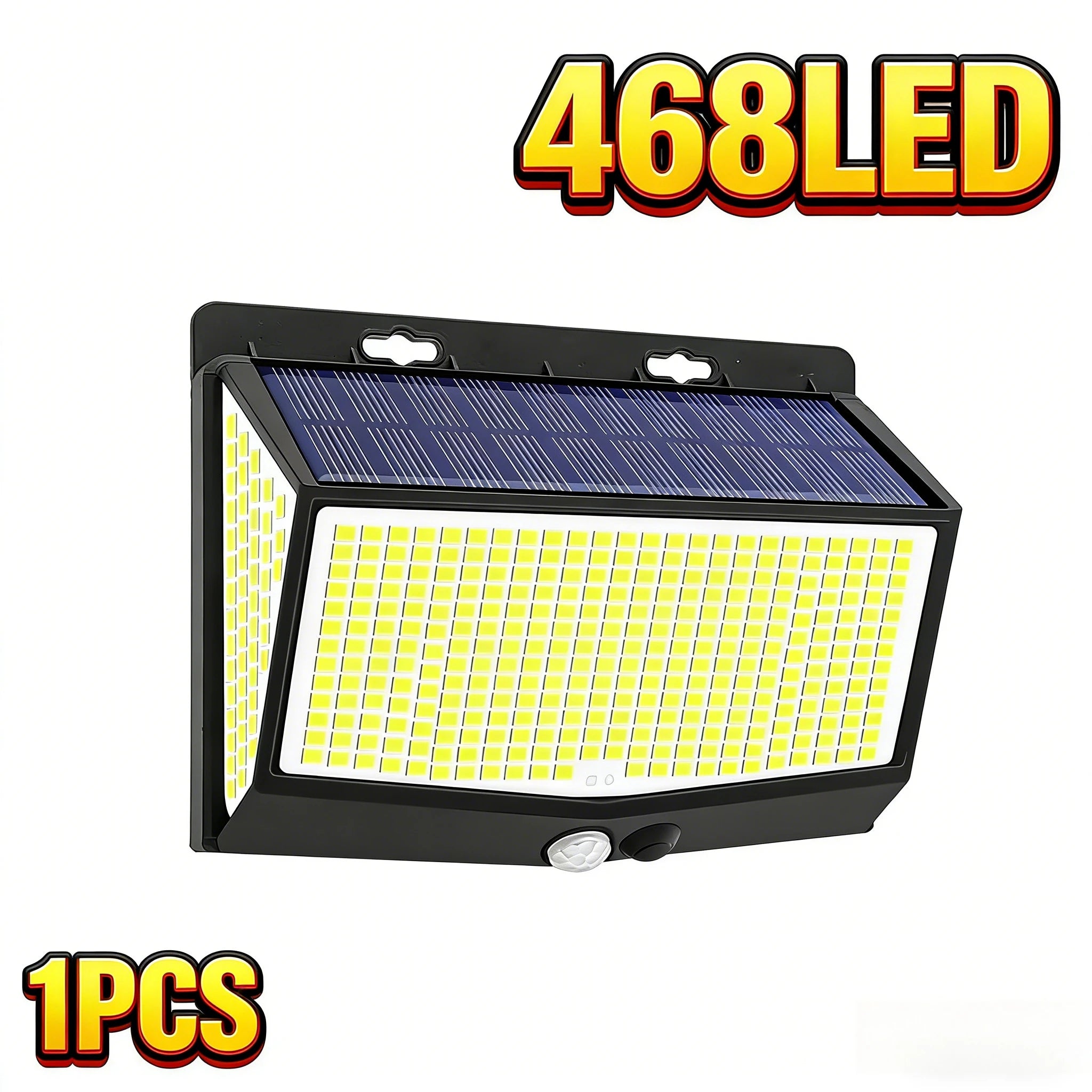468LED Solar Motion Sensor Lights 3 Modes IP65 Waterproof COB Outdoor Wall Lights Patio Yard Garage Garden Solar Light Outdoor