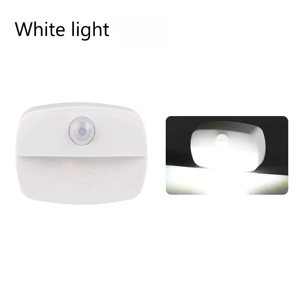 LED Motion Sensor Night Light PIR Intelligent Under Cabinet Light Battery Power Wireless Wall Lamp for Bedroom Hallway Stairs