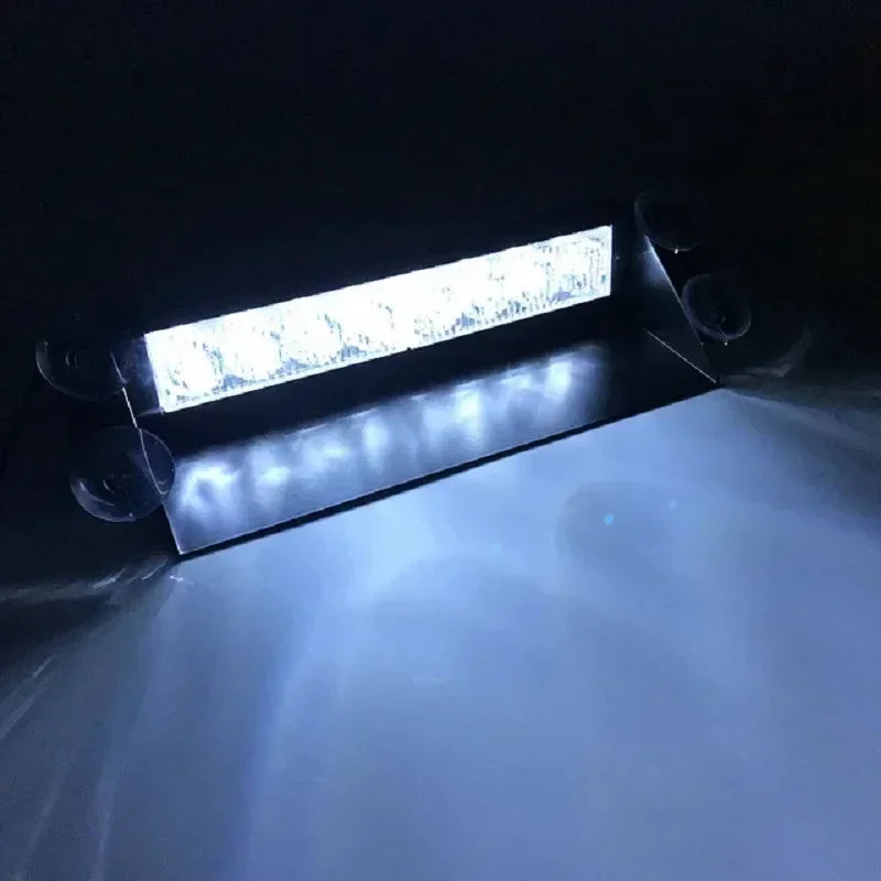 12V Day Running Flash Led Police Lights Car Truck Emergency Flasher Dash Strobe Warning Light 3 Flashing Modes LEDs Car Light