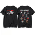Honda Civic FD2 sports car K20 engine fit car JDM racing T-shirt short-sleeved pure cotton cultural shirt customization