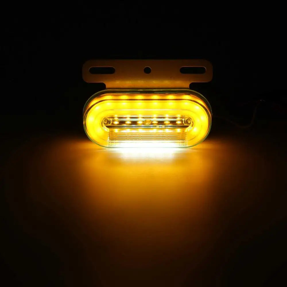12pcs 12V/24V LED Car Truck Side Marker Lights Car External Lights Signal Indicator Lamp Warning Tail Light 3Modes Trailer Lorry