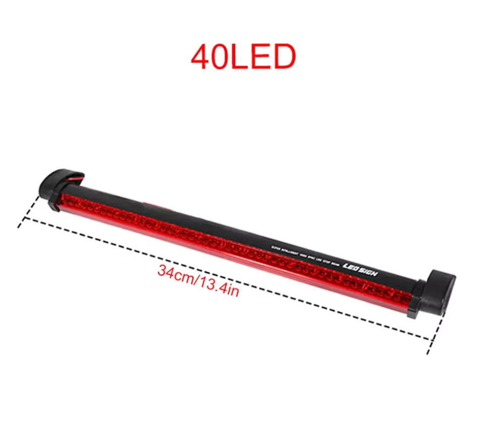 12V Red Car LED Third Brake Lights Bar Rear Parking Signal Lamp Truck High Mount Stop Warning Light Universal