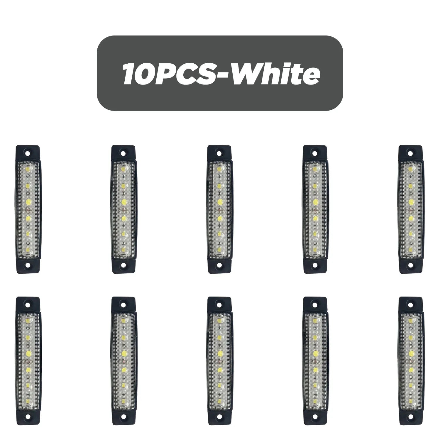 10PCS 12V-24V Led Side Marker Indicator Car Lights Front Rear for Trucks Cab RV Trailer  Amber/Red/White/Green/Blue