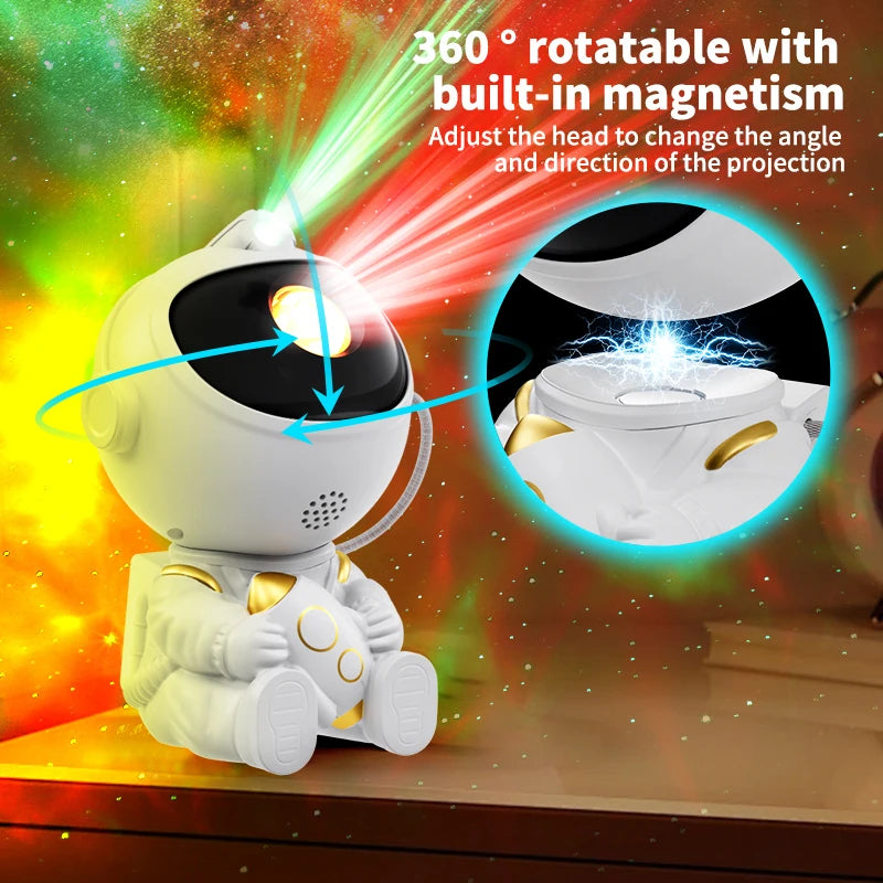 Astronaut LED Star Projector Night Light — Bluetooth Galaxy Lamp