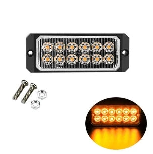 LED Flashing Warning Light Car Breakdown Emergency Lamp 12 LED 12V 24V Waterproof Truck Side Lights Police Strobe Signal Lights