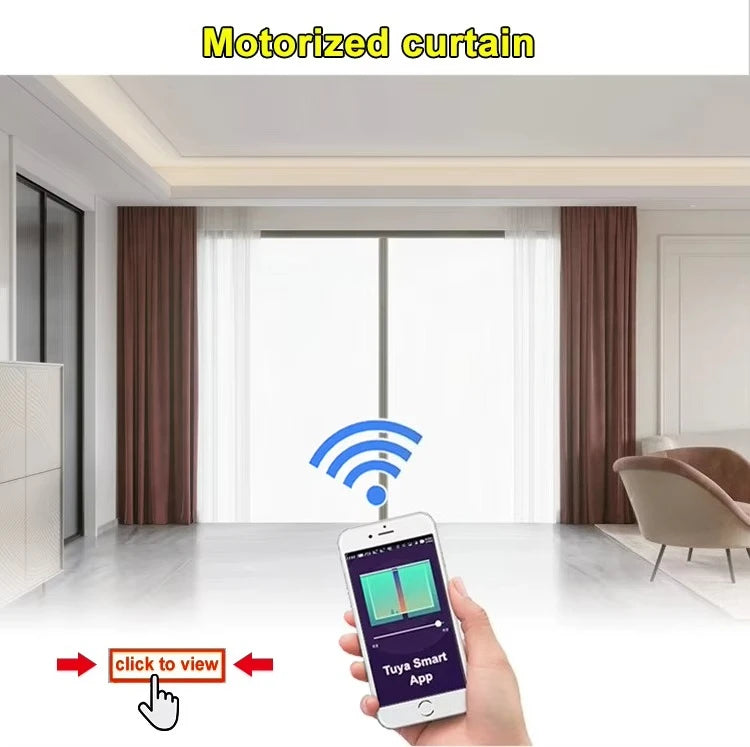 Wireless Wifi Control Motorized Curtain Smart Electric Curtain Smart Home Products