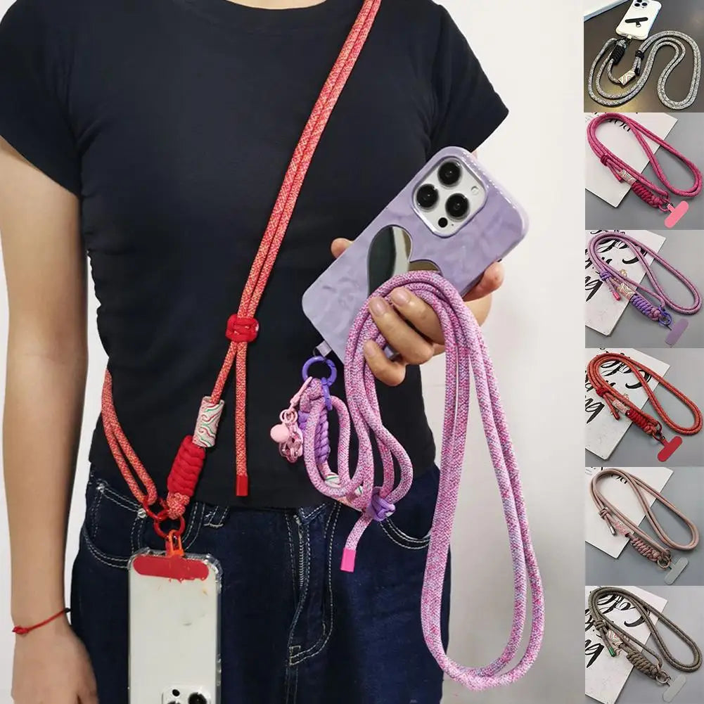 Mobile Phone Lanyard Adjustable Long Crossbody Lanyard Neck Rope Band Shoulder Anti Loss Cell Phone Accessories