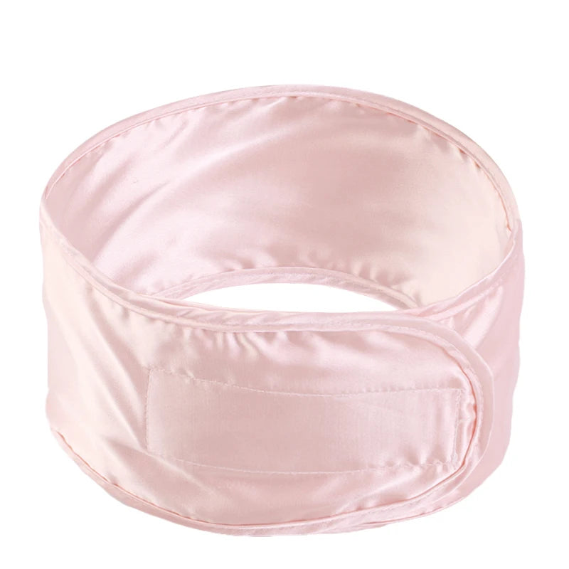 Women Silky satin Adjustable SPA Facial Headband Bath Makeup Hair Band Headbands for Face Washing Soft Toweling Hair Accessories