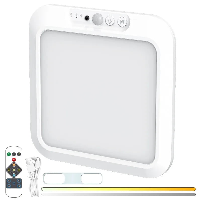 LED Motion Sensor Ceiling Light Ultra Thin Automatic Infrared Detection for Hallway Stairs Corridor Entryway Home