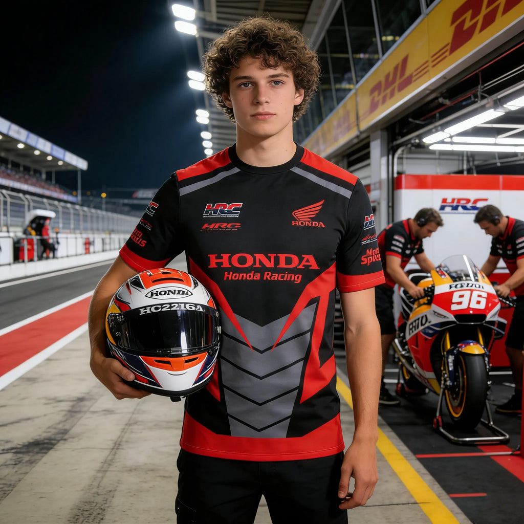 Honda Moto Speeds Short Sleeved Team Racing Merchandise Mens Tshirts Racing Sports Casual Short Sleeved Fans Watching The Race