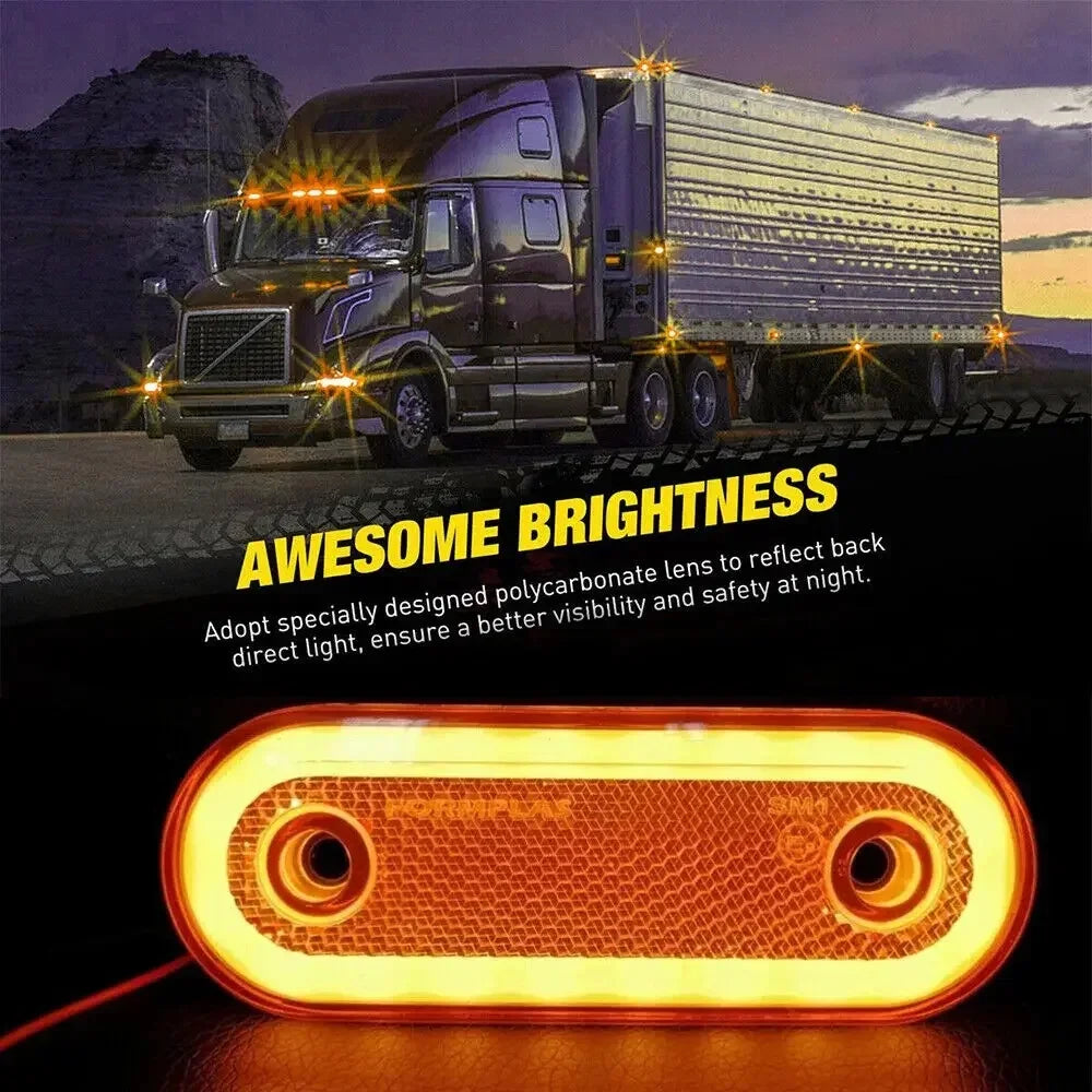 LED Side Marker Light 12V 24V Truck Clearance Lamp Tail Light Trailer Tractor Lorry Warning Parking Lamp