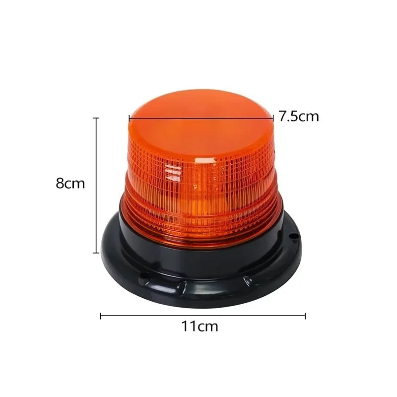 LED Car Truck Roof Top Warning Light Strobe Light Emergency Light Flashing Beacon With Magnetic Base For Security Auto 12V-80V