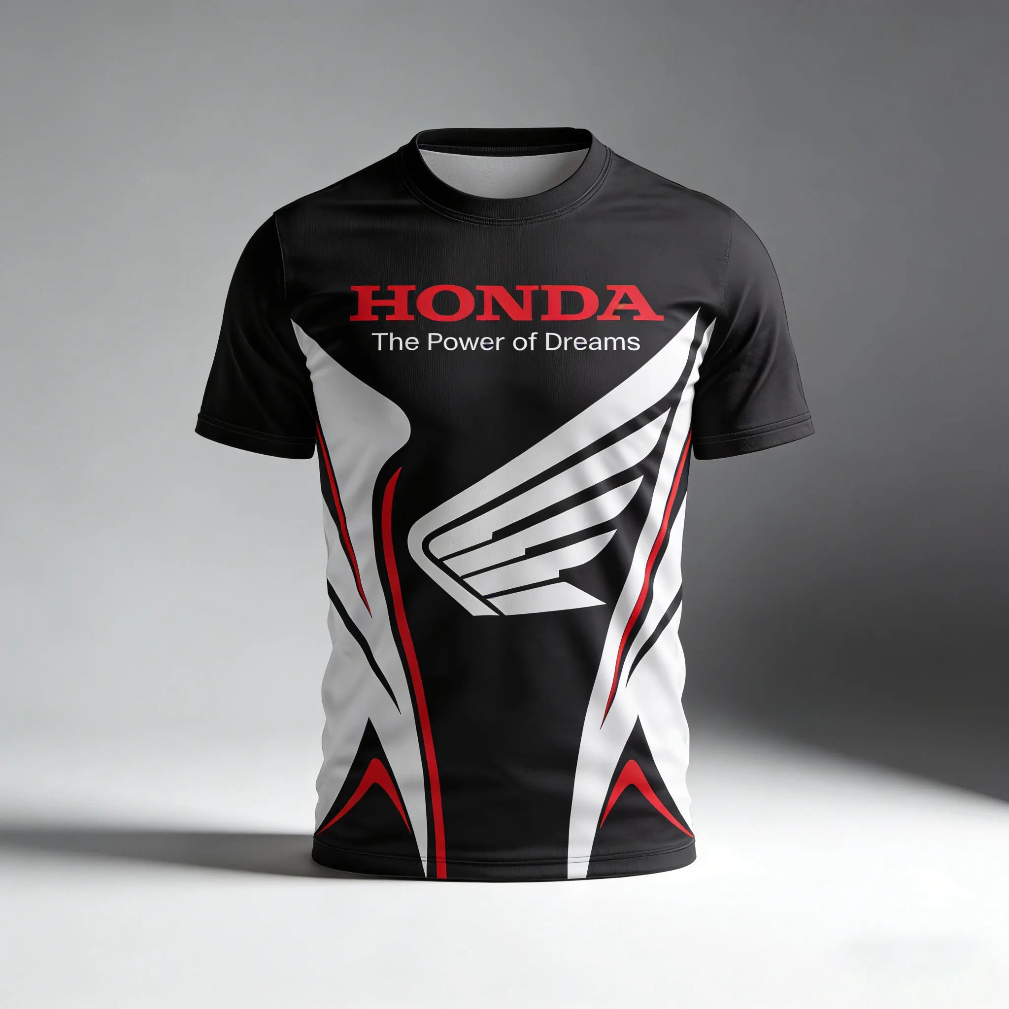 Honda Themed Commemorative Short Sleeved T-Shirt Trendy Car Fan Collection Daily Wear Mechanical Hot Blooded Sports Neat Clean
