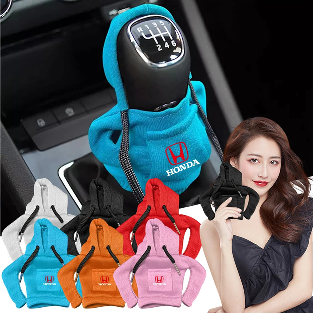 Fashion Gearshift Hoodie Car Gear Shift Knob Cover Manual Handle Gear Sweatshirt Change Lever Cover For Honda 10th 11th Gen Hrv