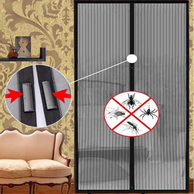 2025 New Magnetic Screen Door Fit Door Upgraded Door Screen Magnetic Closure with Powerful Magnets Fiberglass Mesh Curtain