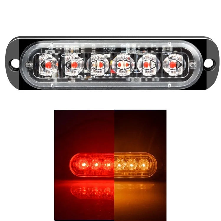 12V 24V Car Led Strobe Light Flashing Emergency lamp 6LED Flash for Truck Trailer Beacon Lamp