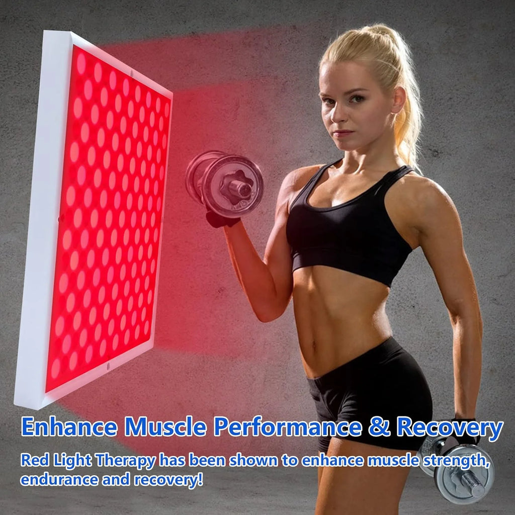 Red-Light-Therapy-Device-45W LED Panel Deep 660nm and Near-Infrared 850nm LED Light Combo for Skin Beauty,Pain Relief of Muscles