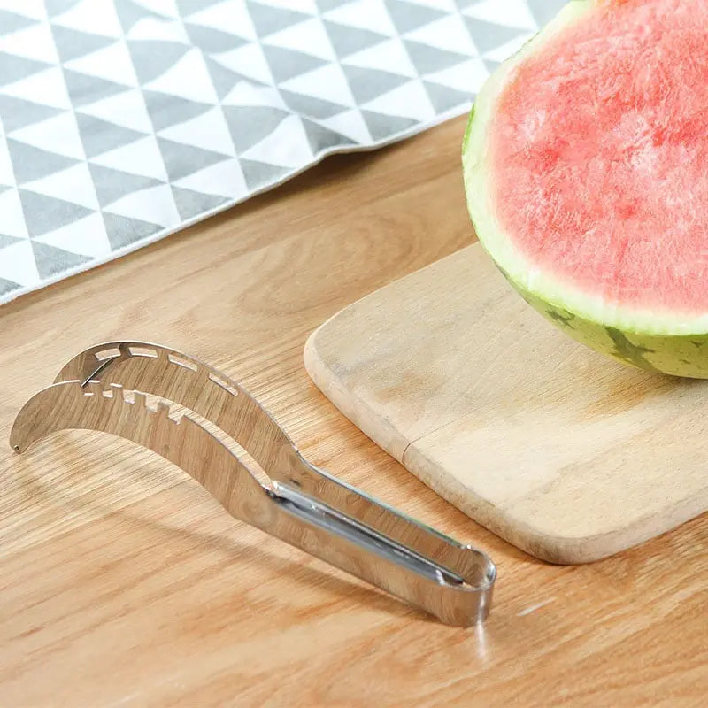 Watermelon Artifact Slicing Knife Stainless Steel Knife Corer Fruit And Vegetable Tools Watermelon Clip Kitchen Accessories