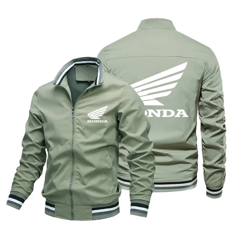Honda Logo Men's Motorcycles, Honda Jackets, Motorcycle Racing Team Custom Pilot Jackets, Oversized Windbreakers, Men's Clothing