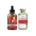 NIVAVINStrawberry Skin Care Set, 200ml scrub gel + 100ml essential oil, deep cleansing and soothing skin