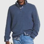 Men's Half-Zip V-Neck Casual Pullover