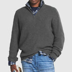 Men's Half-Zip V-Neck Casual Pullover