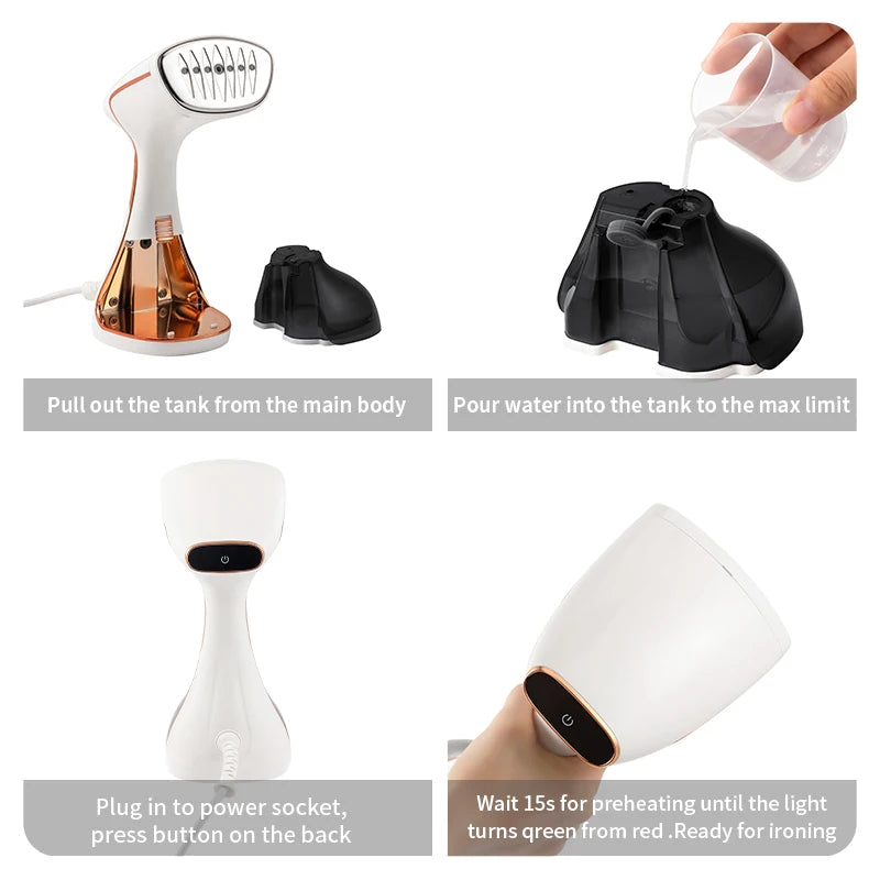 Steam Iron Garment Steamer Handheld Steamer 1640W Travel Vertical Mini Portable High Quality Home Travelling For Clothes Ironing