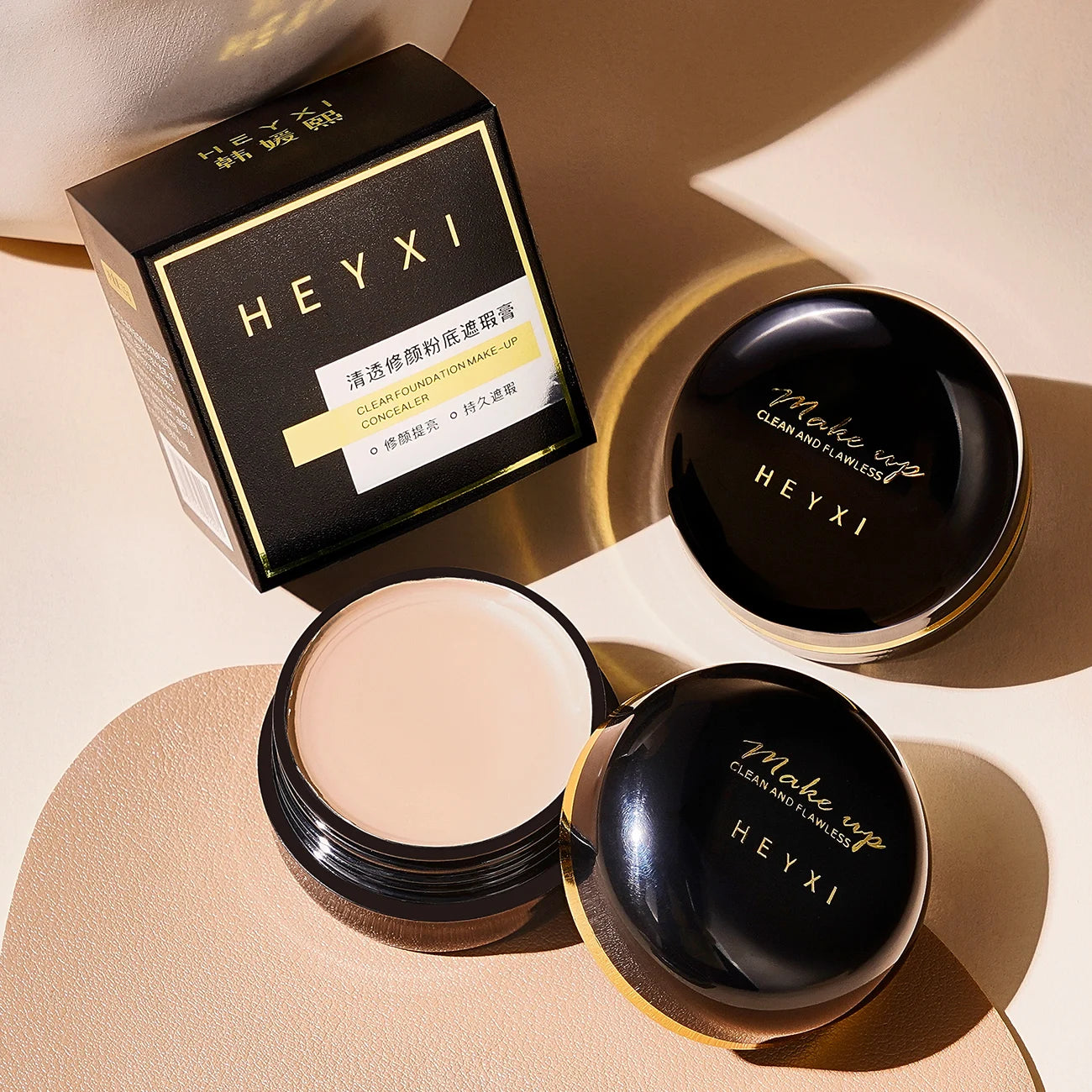 Clear concealer cream, waterproof and sweat proof, durable, natural finish, suitable for all skin types