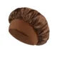 Women's Satin Solid Bonnet Wide Brim Elastic Band - Unisex Night Sleeping Bathing Hair Care Cap for Hair Protection