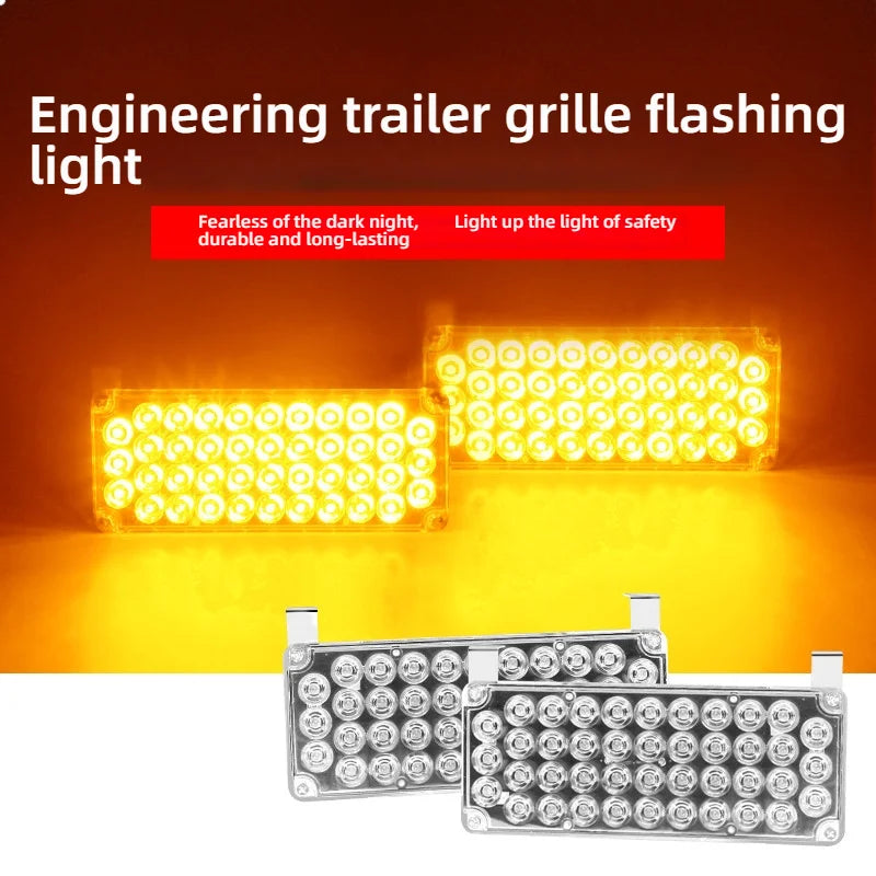 Flashing Rectangular LED Rear Signal Light for Tow Truck Rescue Vehicle Wrecker Engineering With Red Blue Yellow Strobe Lamp 12V