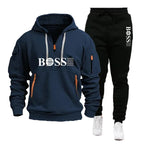 Men's Windproof Pullover Hoodie & Jogger Set