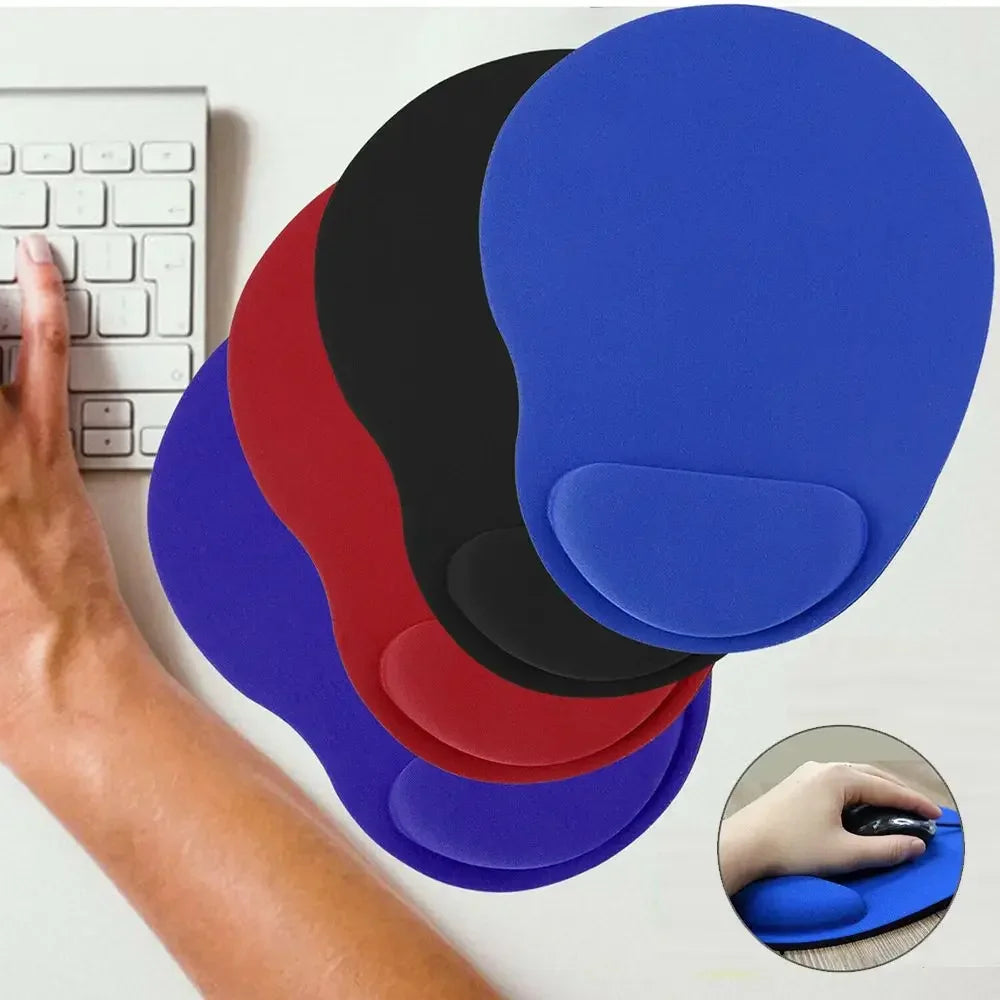 Ergonomic Soft Mousepad with Wrist Rest Non-Slip Comfortable Support for PC Laptop Computer Use - Mice Mat