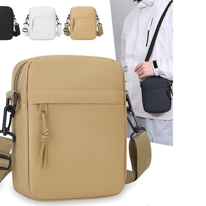 Men's and Women's Single-shoulder Bags Crossbody Bags Solid-colored Single-shoulder Small Bags Lightweight Mobile Phone Bags NEW