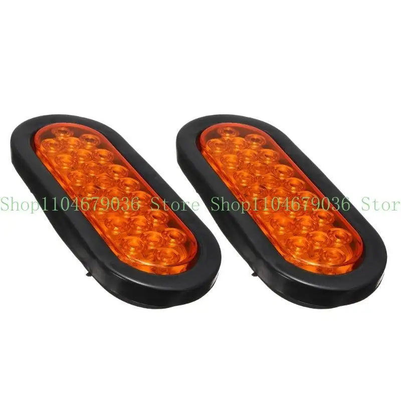 652F 2Pcs LED Tail Lights 24LED Recessed for Heavy Duty Truck & Towing Trailers Safety Lighting Solution Enhanced Visibility