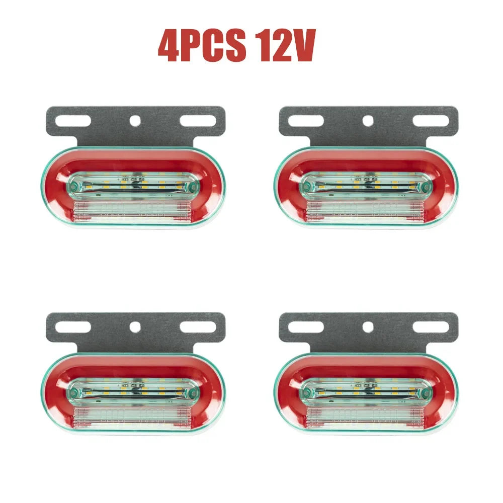 Truck Clearance Lights 12/24V LED Trailer Side Marker Lights Turn Signal Lamp Red White Amber Lorry Tractor Tail Light