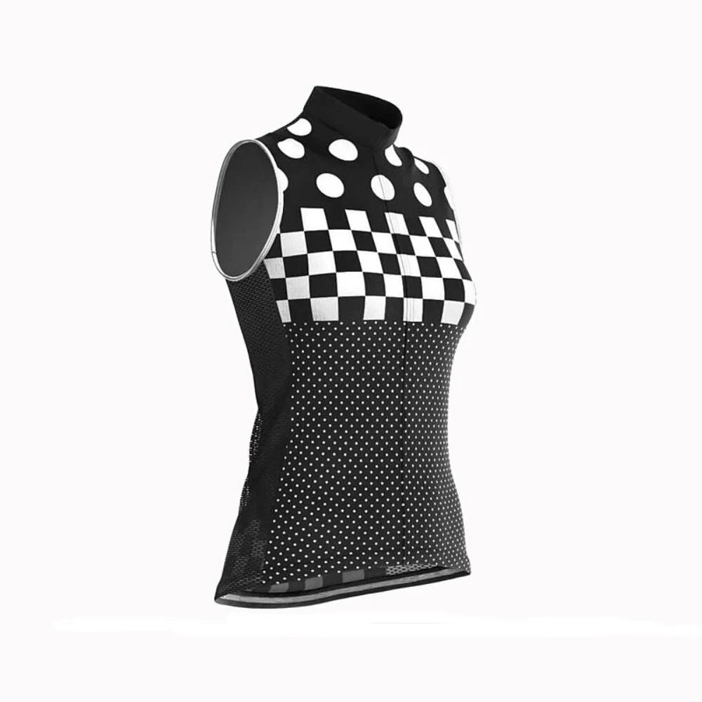 Bello Cyclist Women Cycling Vests sleeveless Summer Dots Ride Bike Clothing Breathable MTB Jersey