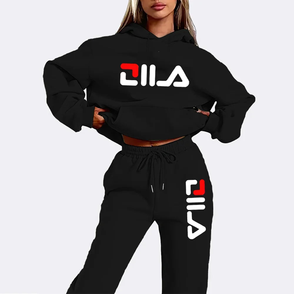 Women's Tracksuit Quality Two Piece Set for Women Fashion Jogging Sweatshirt Suit Drawstring Sports Daily Hooded Hoodies Sweatsh