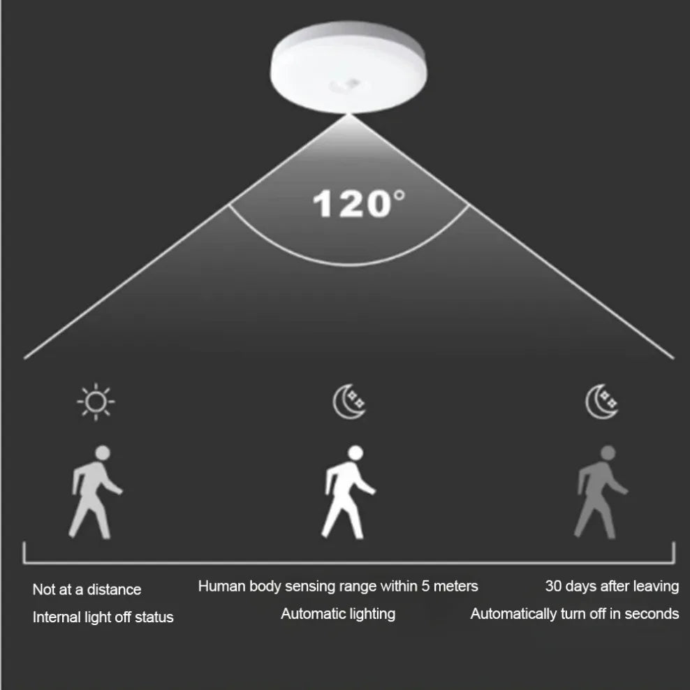 Motion Sensor LED Ceiling Light Human Infrared Sensing Light Porch Corridor Staircase Balcony Household Lighting AC 220V