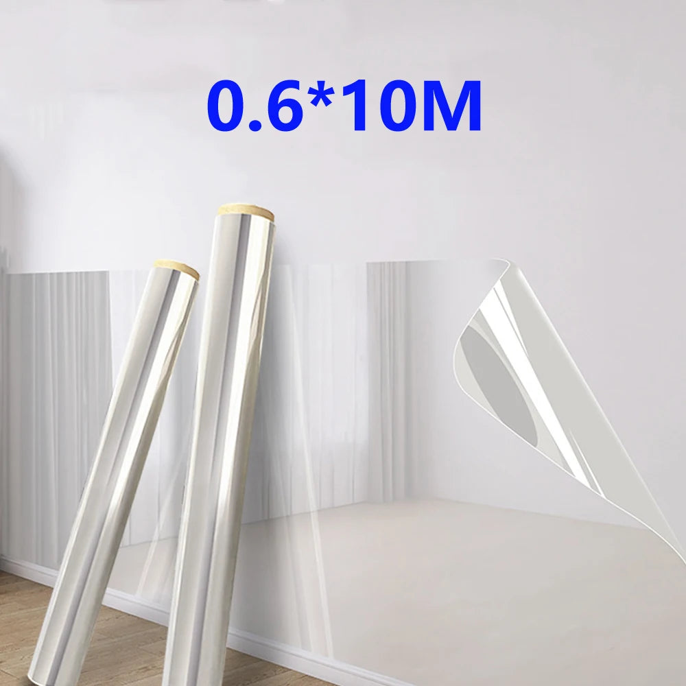 3/5/10m Transparent Electrostatic Protective Film Self Adhesive Oil Proof Wall Sticker Wallpaper Waterproof Film Home Decor