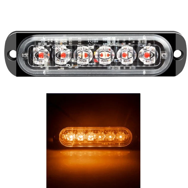 12V 24V Car Led Strobe Light Flashing Emergency lamp 6LED Flash for Truck Trailer Beacon Lamp