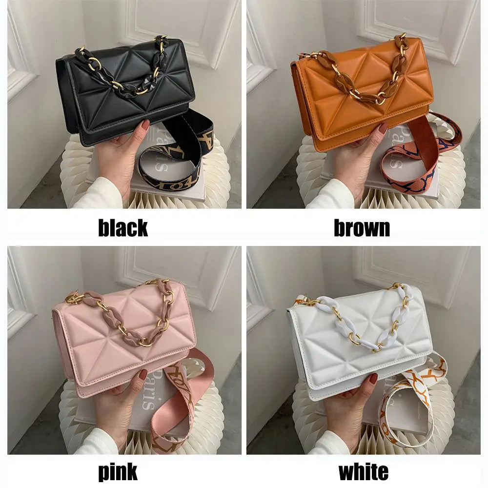 Large Capacity Shoulder Bag Women Female Fashion Casual Handbags PU Leather Crossobdy Clutch Flap Bag Streetwear Accessory