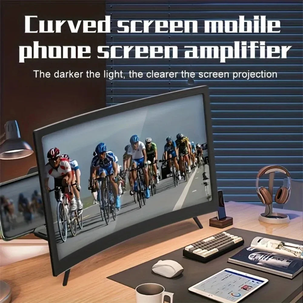 12-inch Curved3D HD Phone Screen Magnifier Movie Video Amplifier Holder Mobile Phone Mobile Phone Universal TV Drama Artifact