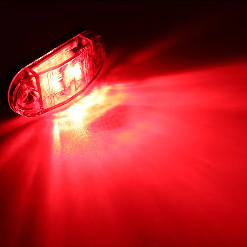 12v / 24v Led Side Marker Light For Truck Side Clearance Marker Light Warning Lamp 12V LED Red White Amber For Trailer Lorry
