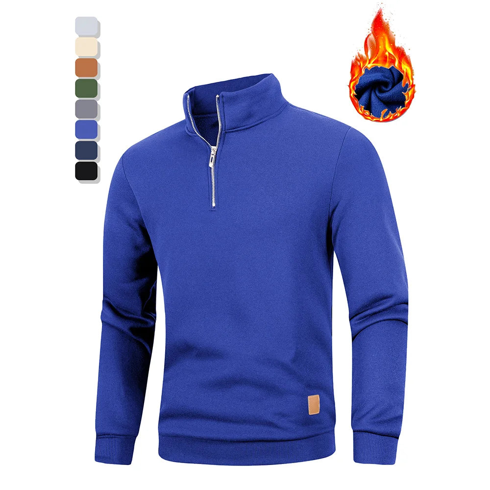 Men's Slim Fit Half-Zip Turtleneck Pullover