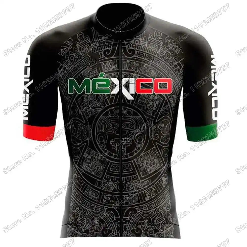2026 Mexico Cycling Jersey Set The United Mexican States Cycling Clothing Mexican national emblem Eagle and Snake Road Bike Suit