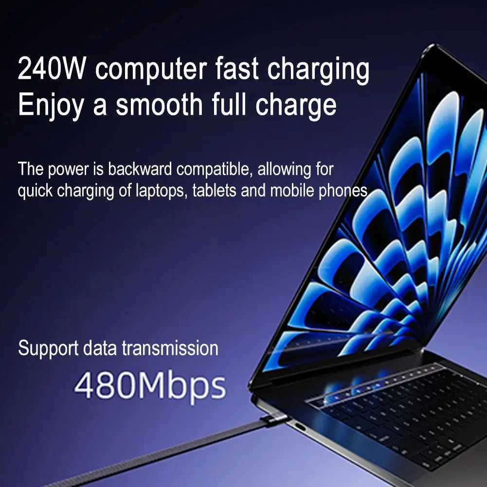240W Fast Charging Foldable Phone Stand With 360° Rotating Charging Data Cable 2-in-1 Phone Tablet Foldable Mobile Phone Holder