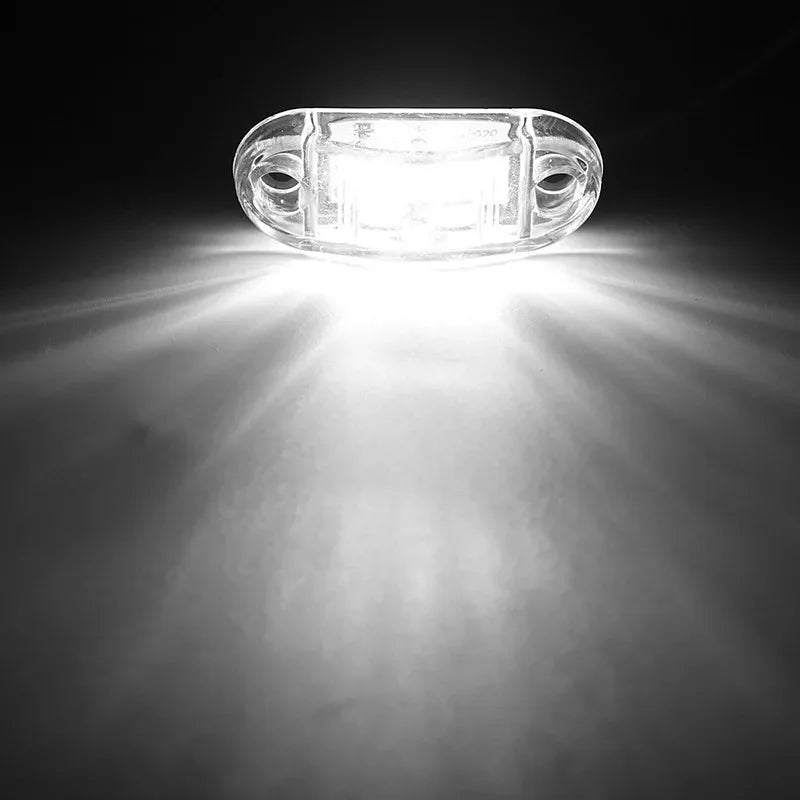 2PCS 12V/24V Truck  Side Marker Warning Light Daytime Running lights DRL LED Lamps LEDs Lights Diode Light for Trailer