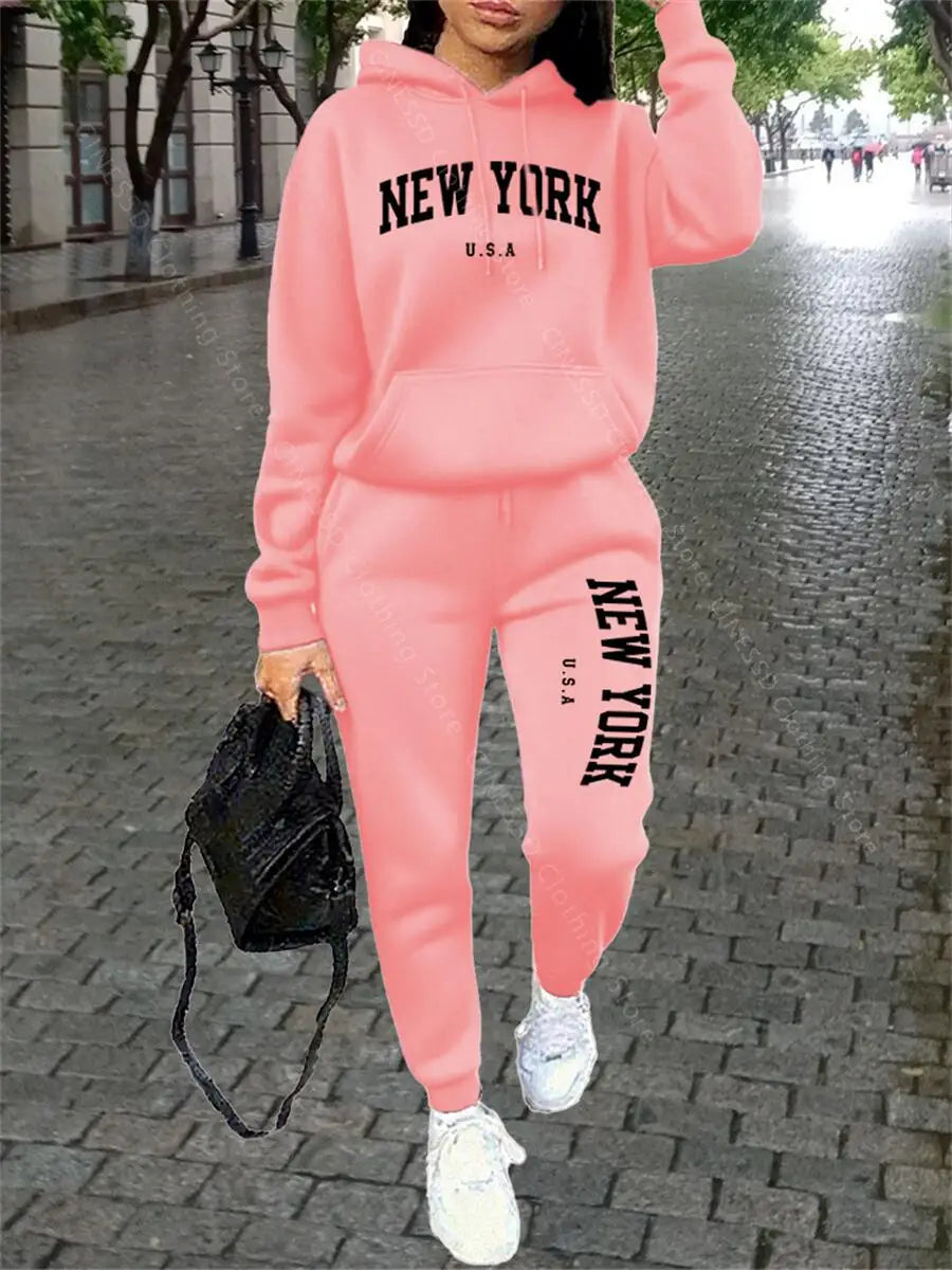 New York Women's Tracksuit — Hoodie & Pants Set